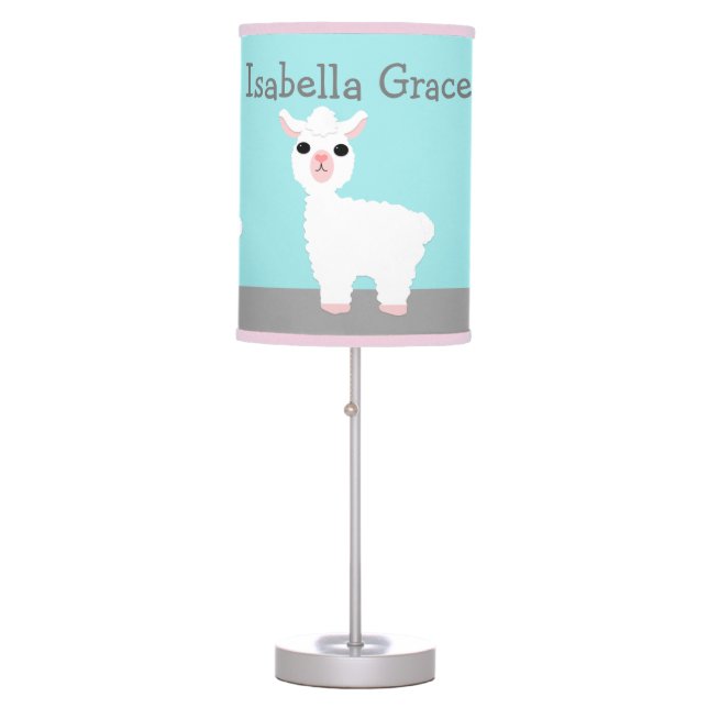 Baby Llama Alpaca Nursery Lamp (Front)