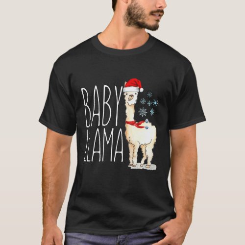 Baby Llama Christmas Matching Family Tribe Kids T-Shirt