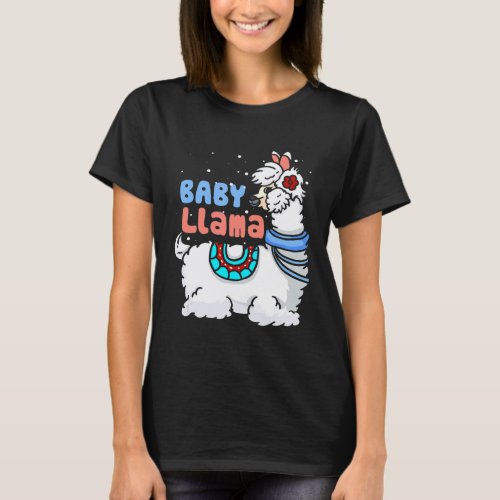 Baby Llama Matching Family Christmas Pajamas T-Shirt