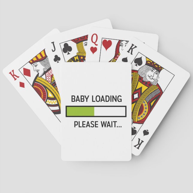 Baby Loading Funny Pregnancy New Mom Gifts Poker Cards (Back)