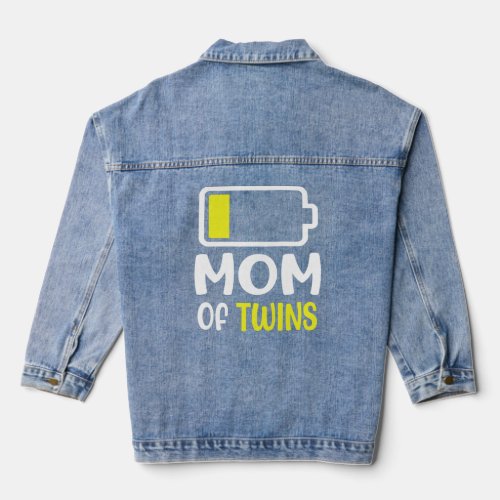 Baby Loading Mom Of Twins Pregnancy Mothers Day  Denim Jacket
