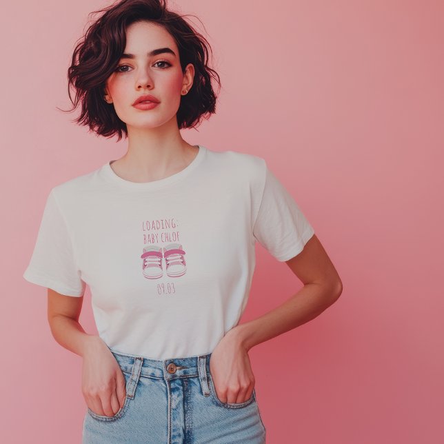 Baby Loading Please Wait Custom Due Date Shirt (Baby Loading Please Wait Custom Due Date Shirt)