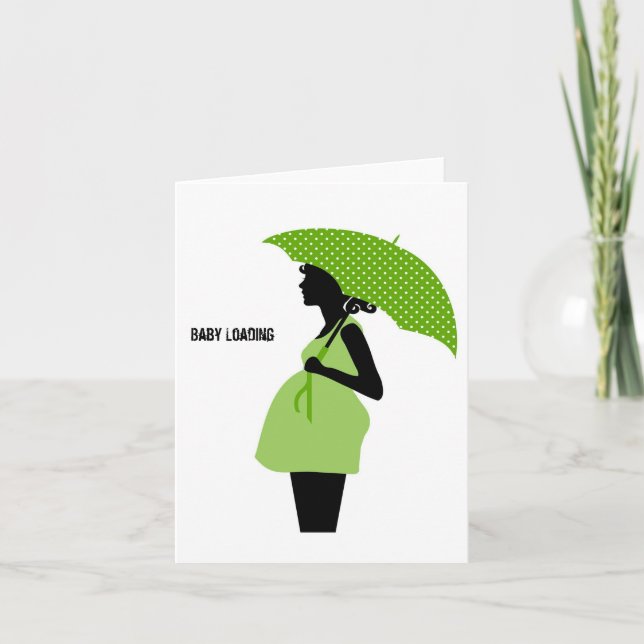 Baby Loading Pregnancy Baby Shower Card (Front)