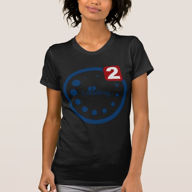 Baby Loading , Twin Notification T-Shirt (Front)