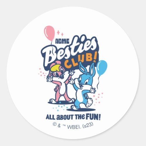 Baby Lola and BUGS BUNNY _ Besties Club Classic Round Sticker