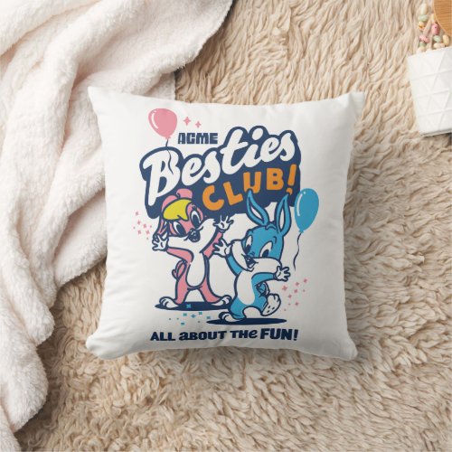Baby Lola and BUGS BUNNYâ _ Besties Club Throw Pillow