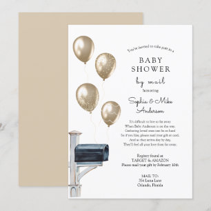 Baby Long Distance Shower by Mail Invitation