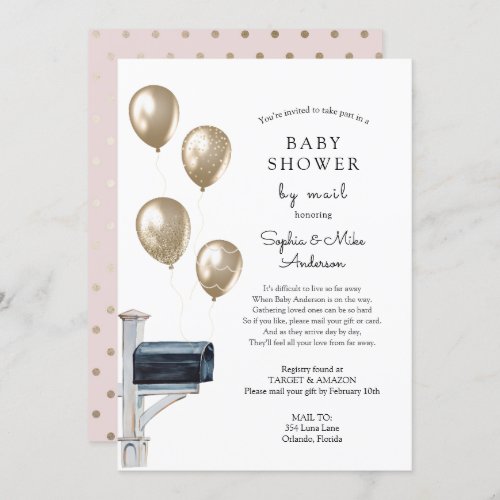 Baby Long Distance Shower by Mail Invitation