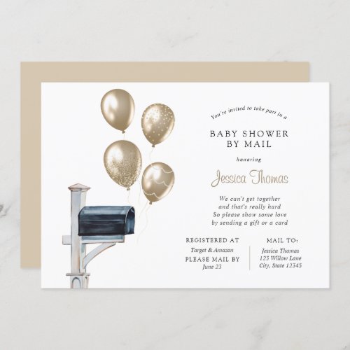 Baby Long Distance Shower by Mail Invitation