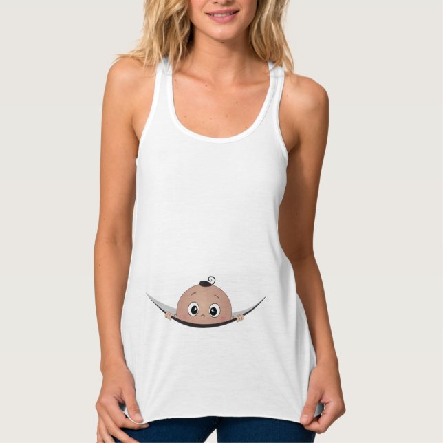 Baby looking out tank top (Front)