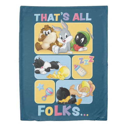 Baby Looney Tunes Characters  Thats All Folks Duvet Cover