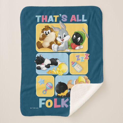 Baby LOONEY TUNES Characters  Thats All Folks Sherpa Blanket