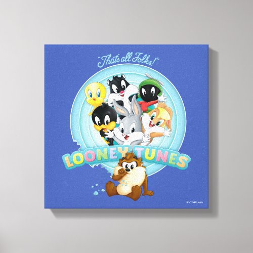 Baby Looney Tunes Logo  Thats All Folks Canvas Print