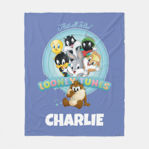 Baby LOONEY TUNES™ Logo That's All Folks Fleece Blanket