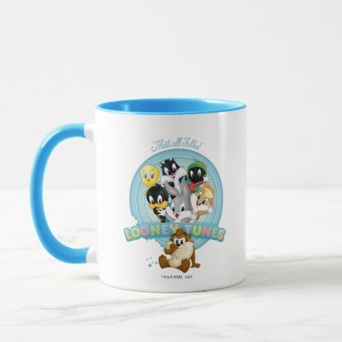 Baby Looney Tunes Logo  Thats All Folks Mug