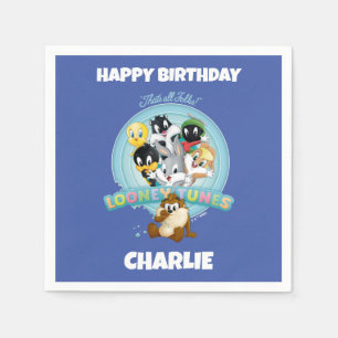 Baby LOONEY TUNES™ Logo That's All Folks Napkins