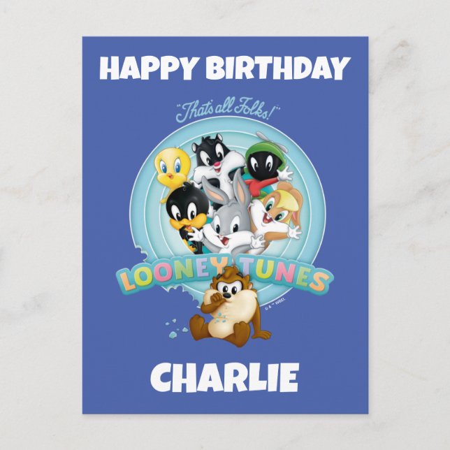 Baby LOONEY TUNES™ Logo | That's All Folks Postcard (Front)