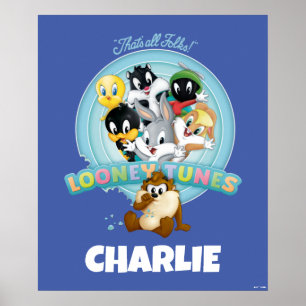 Baby LOONEY TUNES™ Logo That's All Folks Poster