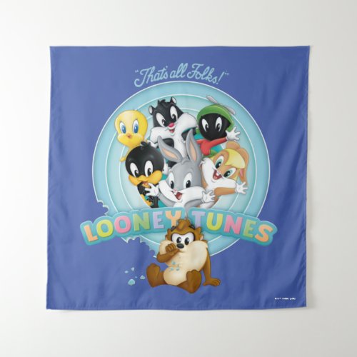 Baby Looney Tunes Logo  Thats All Folks Tapestry