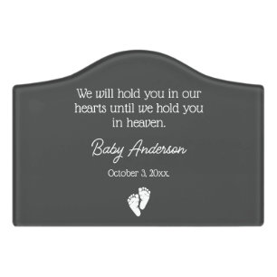 Baby Loss and Miscarriage Memorial Door Sign