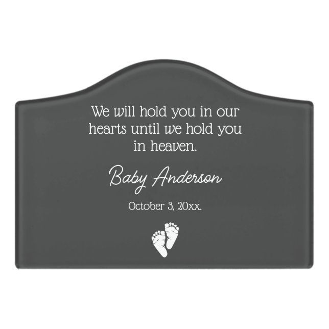 Baby Loss and Miscarriage Memorial Door Sign (Small Crest Front)
