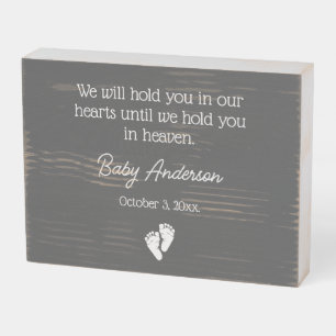 Baby Loss and Miscarriage Memorial Wooden Box Sign