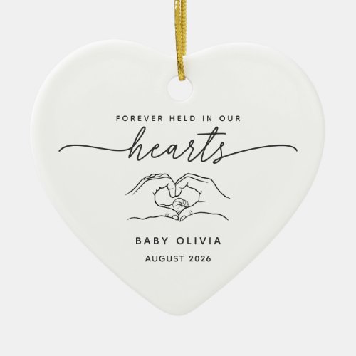 Baby Loss Memorial Heart Ornament