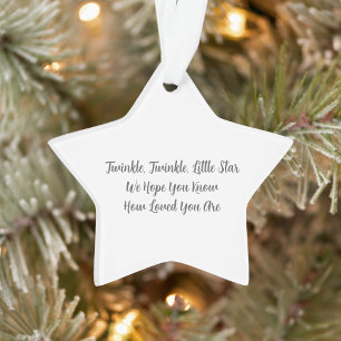 Baby Loss Twinkle Twinkle Little Star Memorial Ornament