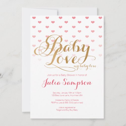 Baby Love Baby Shower Invitation