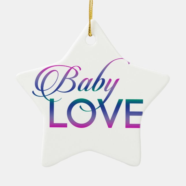 Baby Love Ceramic Ornament (Front)