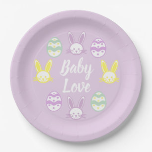 Baby Love Easter Baby Shower Paper Plates
