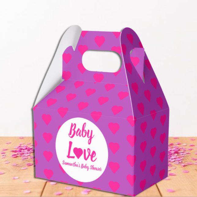 Baby Love Heart Baby Shower Favor Boxes (Creator Uploaded)