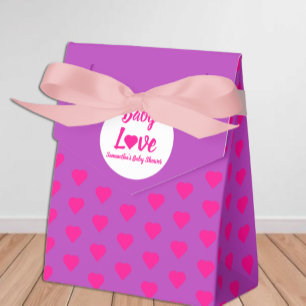 Baby Love Heart Baby Shower Favor Boxes