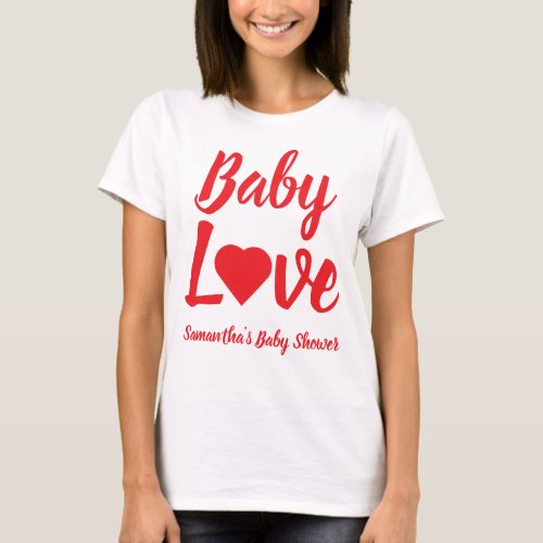 Baby Love Heart Baby Shower T_Shirt
