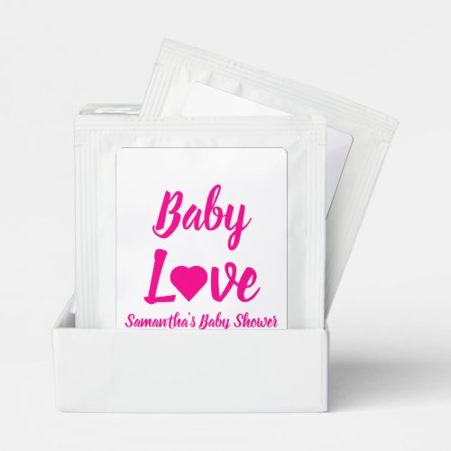 Baby Love Heart Baby Shower Tea Bag Drink Mix
