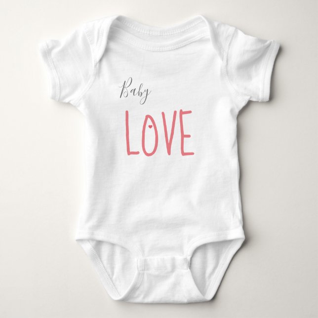 Baby Love Heart Bodysuit (Front)