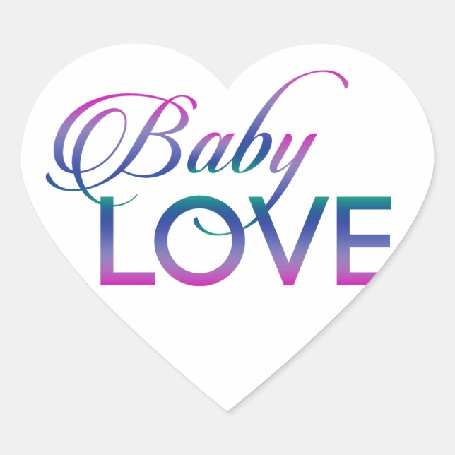 Baby Love Heart Sticker (Front)