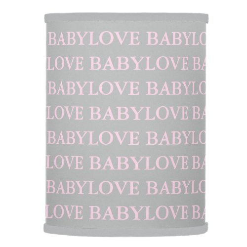 BABY Love Pink and Gray Nursery Party Shower Decor Lamp Shade