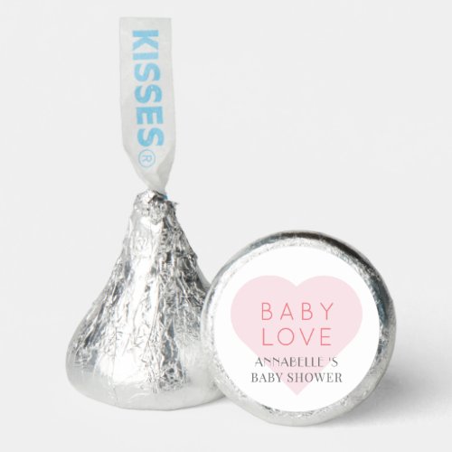 Baby Love Pink Heart Valentine Baby Shower Hersheys Kisses