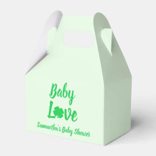 Baby Love Shamrock Baby Shower Favor Boxes
