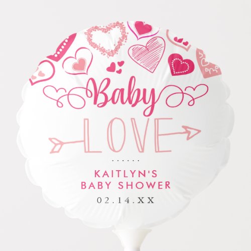 Baby Love Valentines Day Baby Shower Balloon