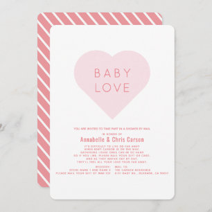 Baby Love Valentine's Day Baby Shower by Mail Invitation
