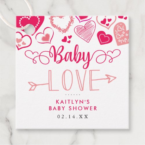 Baby Love Valentines Day Baby Shower Favor Tags