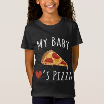 Baby Loves Pizza Pregnant Mom Pizza Belly Pregnanc T-Shirt