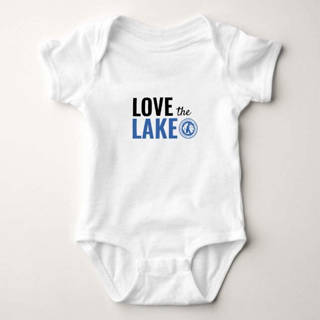 Baby loves the lake too bodysuit (Front)