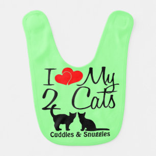 Baby Loves TWO Cats Bib