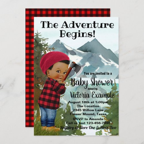 Baby Lumberjack Baby Shower Invitations