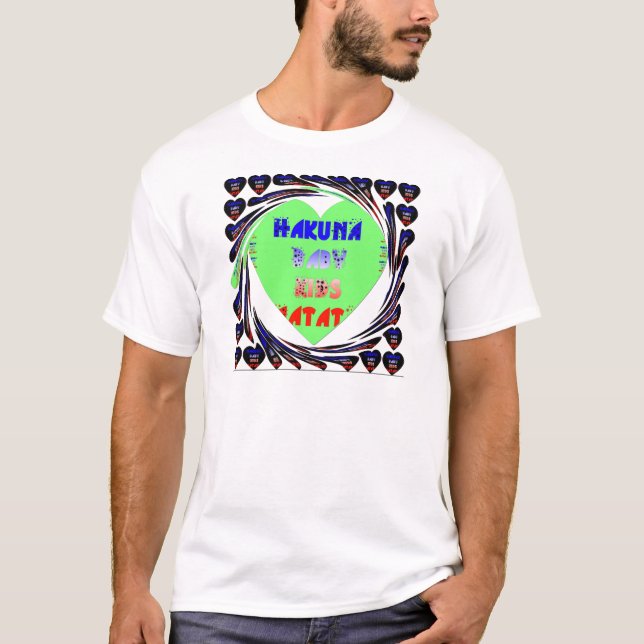 Baby Luminous Hearts Hakuna Matata Baby Kid Design T-Shirt (Front)