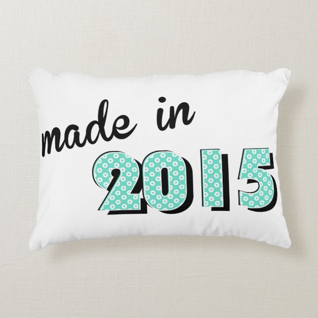 Baby Made In 2016 Accent Pillow (Front)
