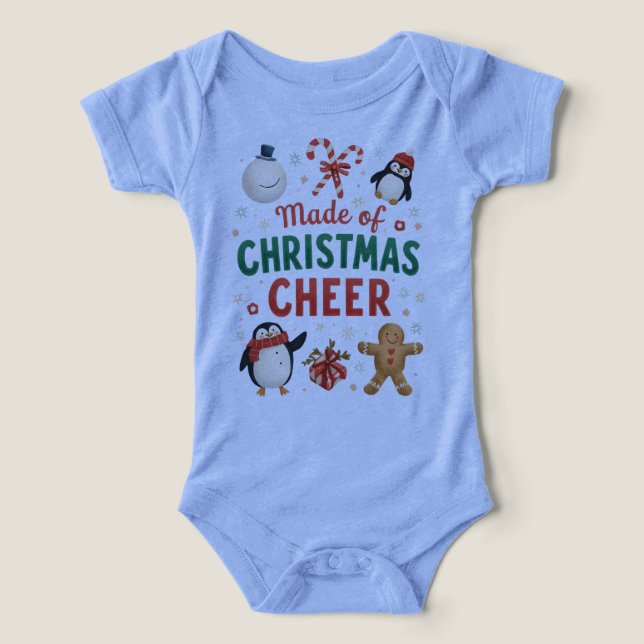 Baby Made of Christmas Cheer Holiday Infant T-shirt (Design Front)